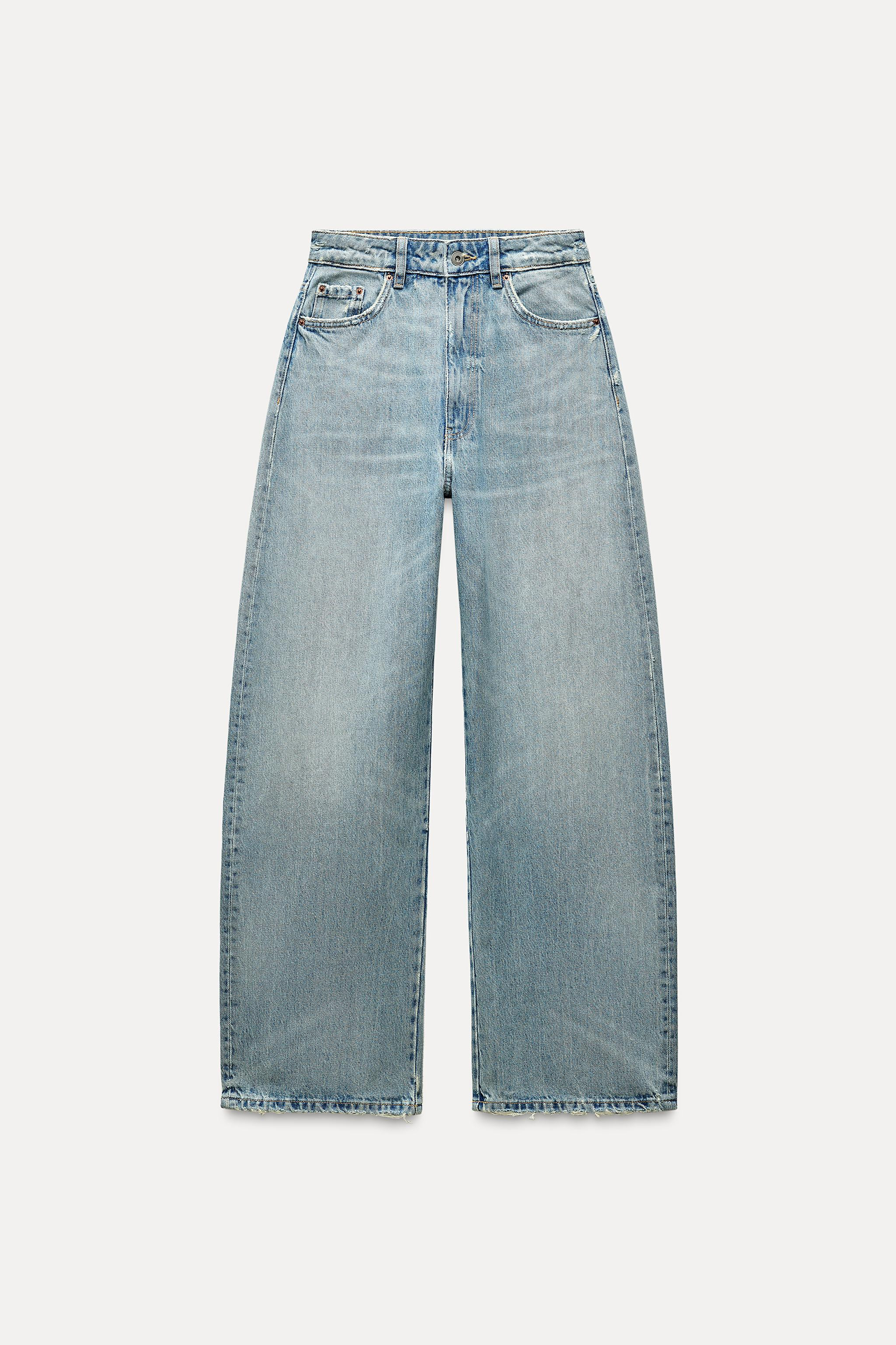 MID-RISE - FULL LENGTHMid-rise jeans with belt loops and five pockets. Front zip and metal button... | Zara US