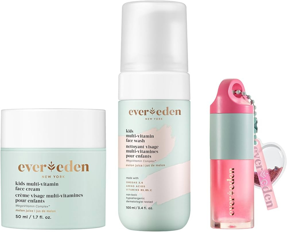 Evereden Happy Kids Skin & Lips Routine - Multi-Vitamin Kids Face Wash & Kids Face Cream & Tinted... | Amazon (US)