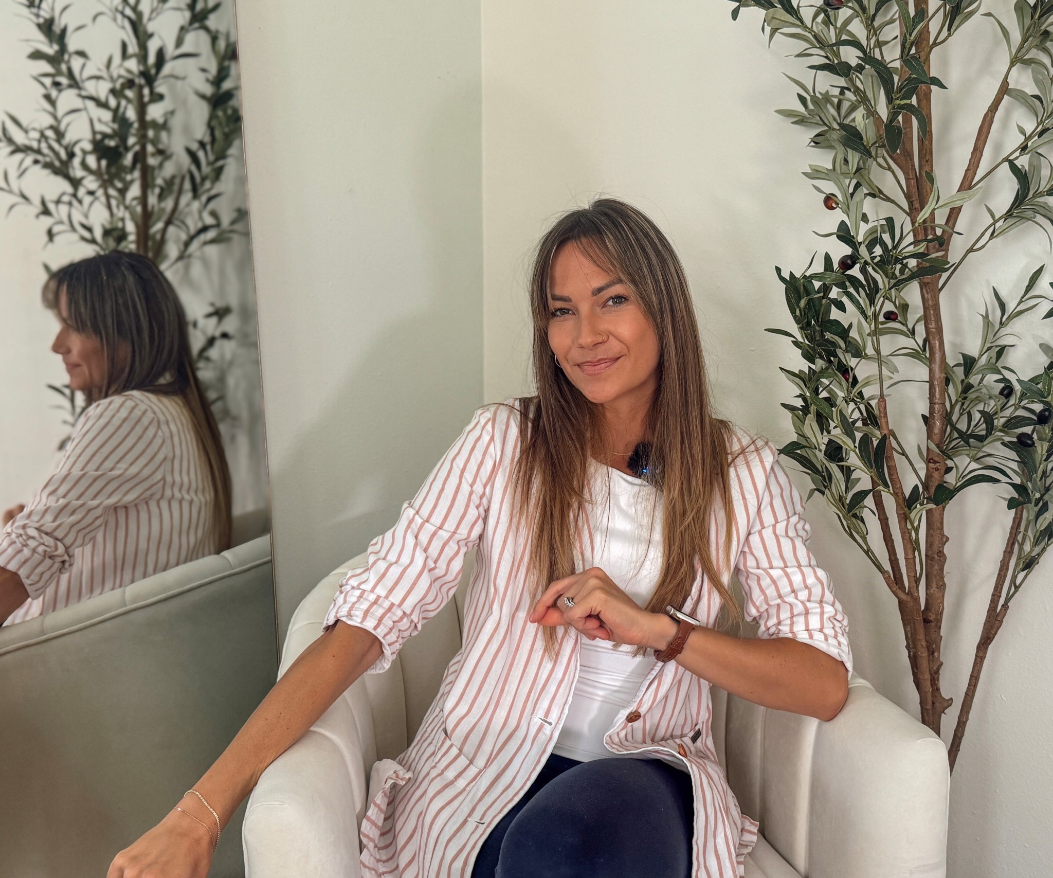 This is an absolute favorite blazer! The pink pin stripes are so fun and I love how it is made of linen. It’s great for layering and light enough that can be worn in the Spring or Fall  I can’t find the exact one but have found a similar one that I linked here. 

#LTKStyleTip #LTKSeasonal