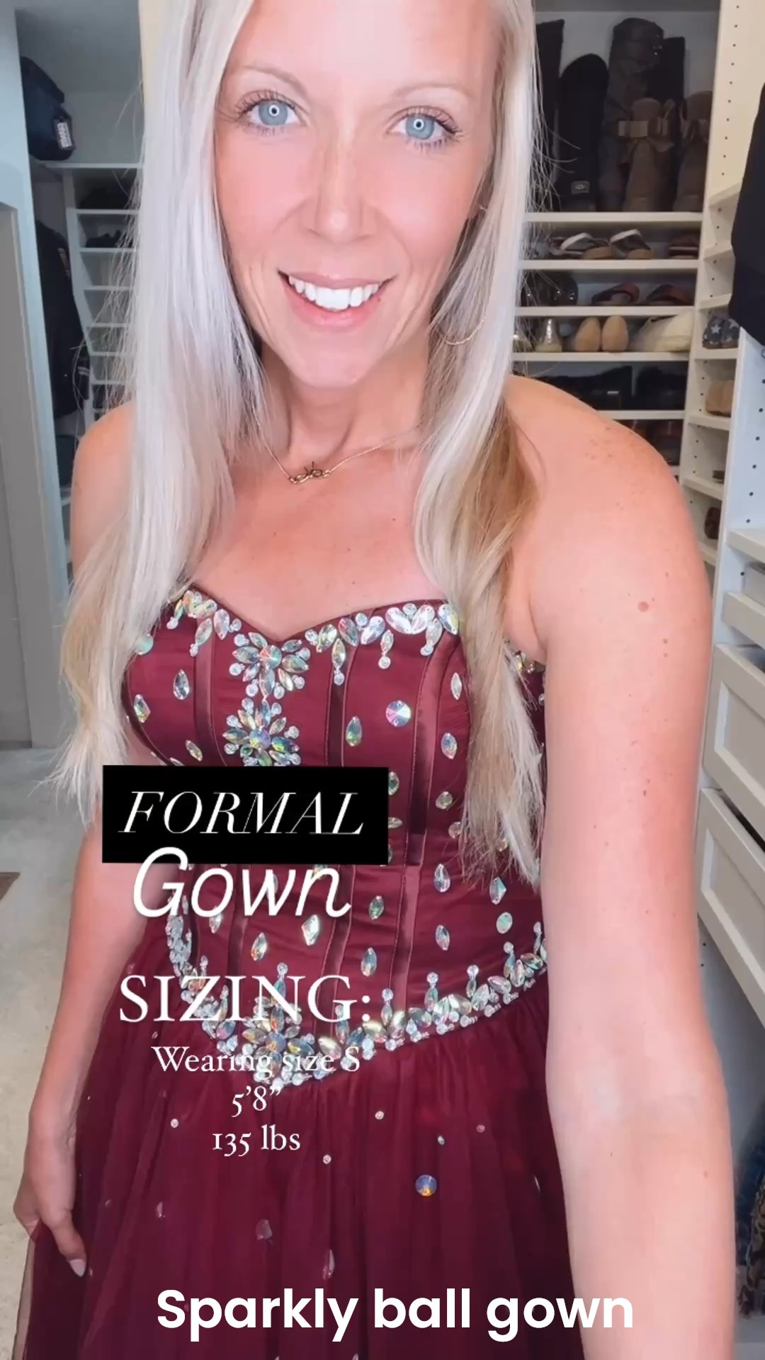 Sparkly ball gown, strapless, corset rhinestones

Quinceañera  dress
Princess dress 
Formal gown 
Black tie event dress 
Fall and winter dress 
Burgundy dress 

#LTKWedding #LTKSeasonal #LTKParties