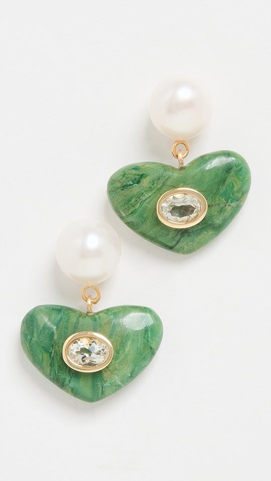 Enamored Earrings in Jade | Shopbop