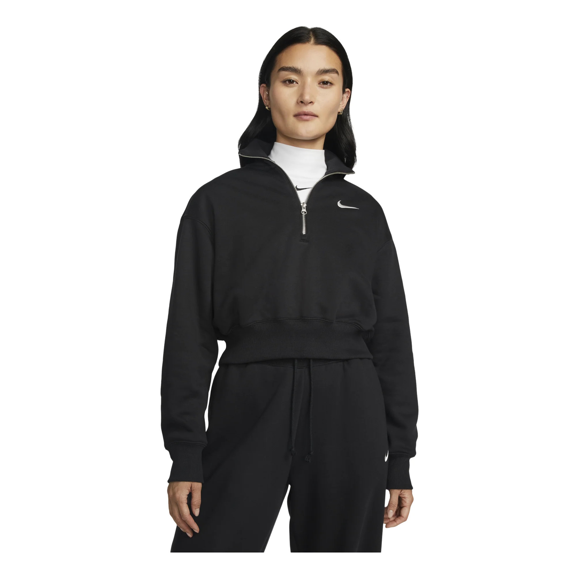(WMNS) Nike Sportswear Phoenix Fleece 'Black' DQ5768-010 | KICKS CREW