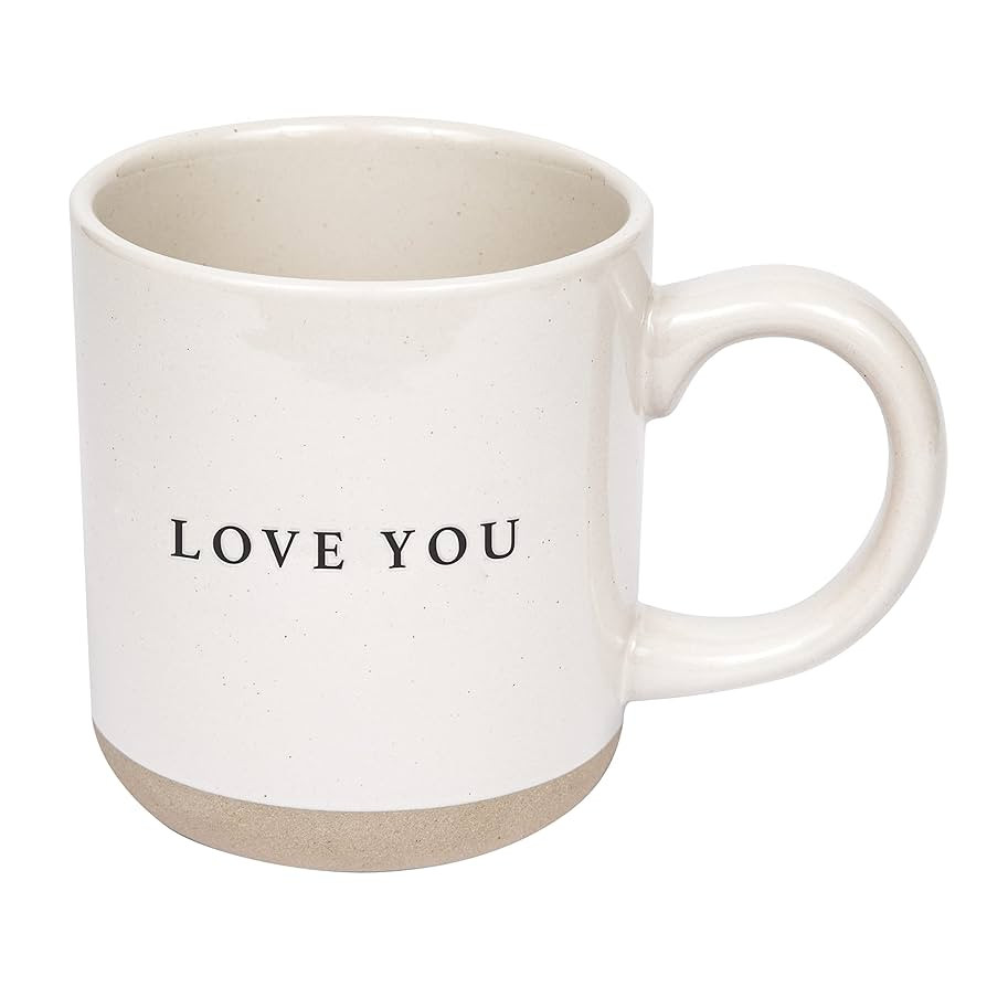 Sweet Water Decor Love You Stoneware Coffee Mugs - 14Oz Coffee Mugs for Hot & Cold Drinks - Cute ... | Amazon (US)