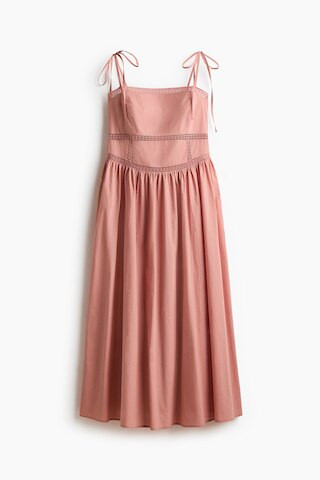 H & M - Cotton Dress with Tie-Top Shoulder Straps - Pink | H&M (US + CA)
