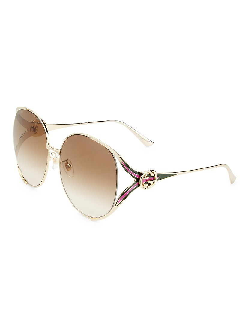 Fork 63MM Round Sunglasses | Saks Fifth Avenue