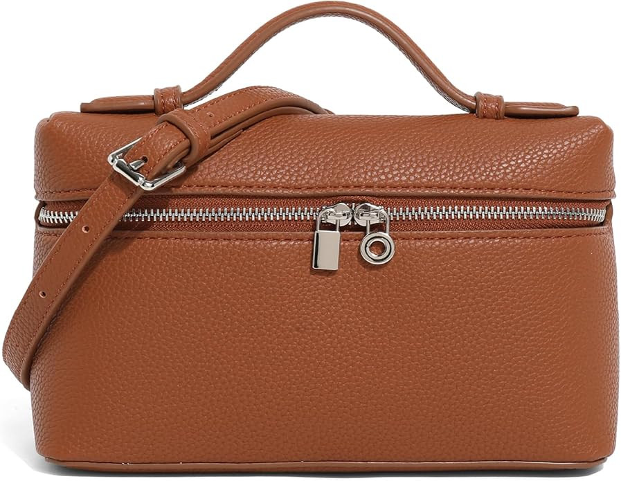 Crossbody Bag for Women Top-Handle Pouch Mini Bag Designer Shoulder Leather Handbag Trendy Purse | Amazon (US)
