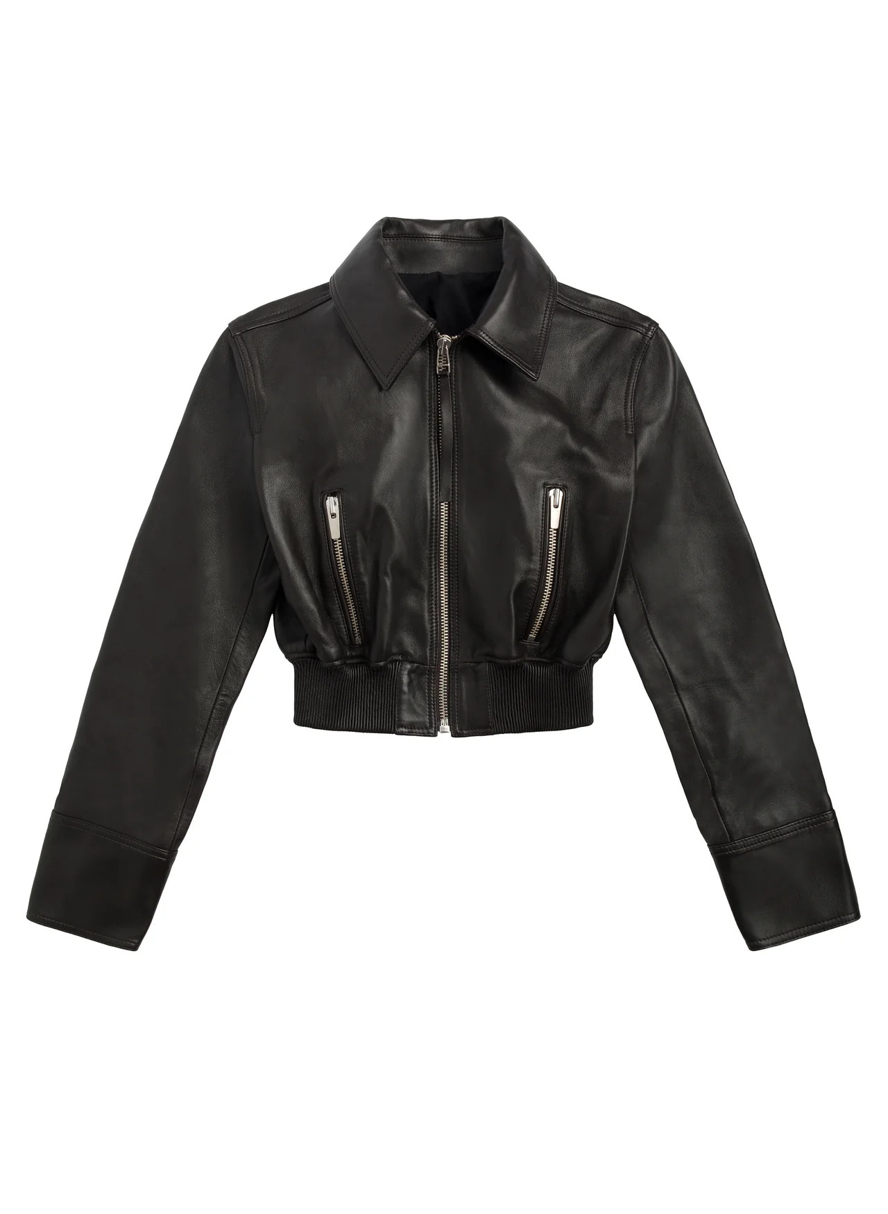 Harlow Cropped Leather Jacket | A.L.C