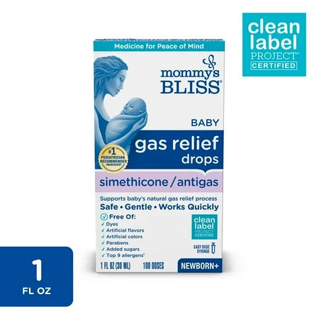 Mommy's Bliss Gas Relief Simethicone Drops for Newborns 1 fl oz 30 ml, over-the-Counter | Walmart (US)