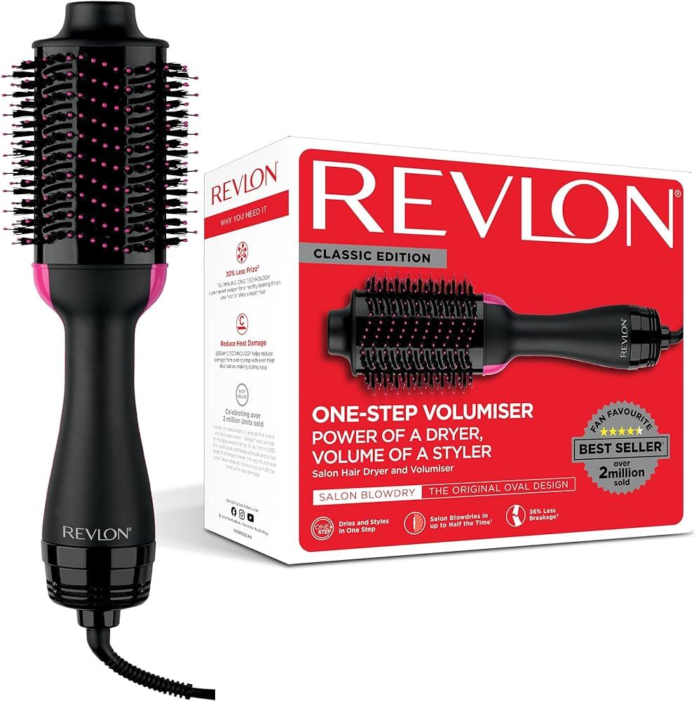 Revlon Salon One-Step hair dryer and volumiser for mid to long hair (One-Step, 2-in-1 styling too... | Amazon (UK)