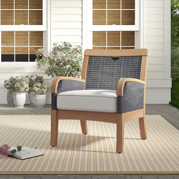 Mansfield Teak Patio Chair with Cushions | Wayfair North America