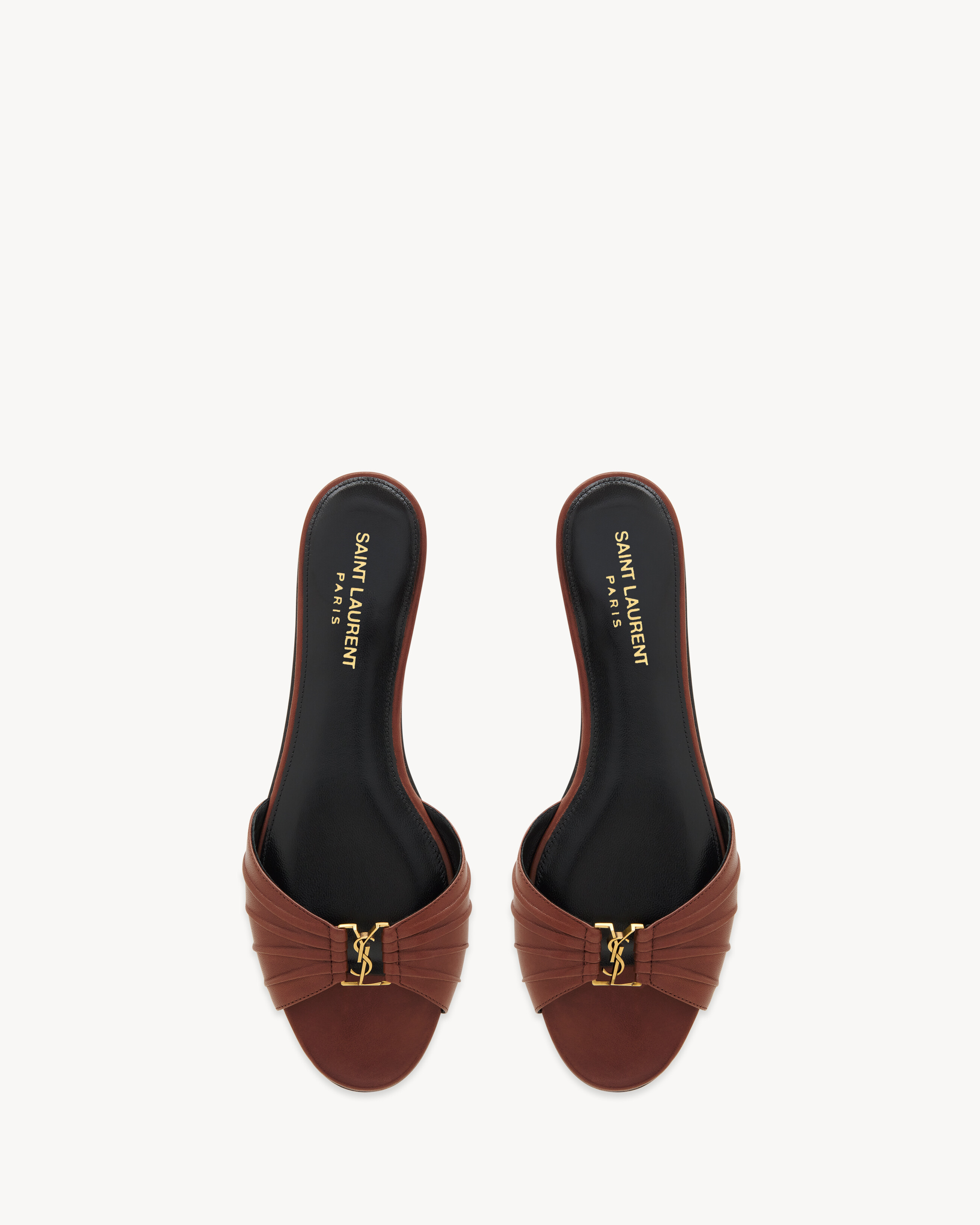 BABYLONE slides in suede in Brown | Saint Laurent | YSL EN-GB | Saint Laurent Inc. (Global)