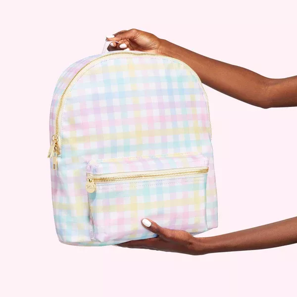 Rainbow Gingham Large Pouch curated on LTK