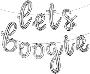 16 inch Lowercase Lets Boogie Balloons Banner 1980s for 70's 80's Disco Themed Party Decoration B... | Amazon (US)