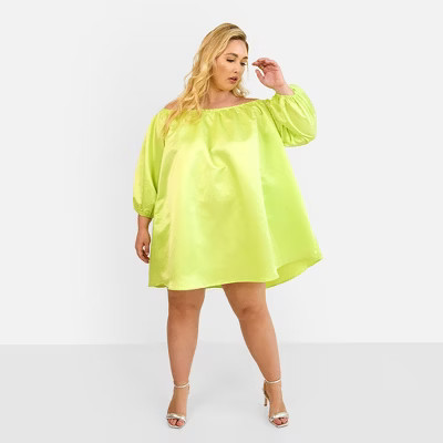 Rebdolls Women's Giulia Off Shoulder Mini Shift Dress | Target