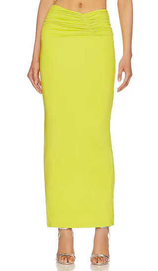 Aluna Maxi Skirt in Neon Yellow | Revolve Clothing (Global)