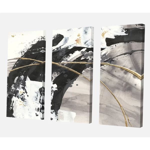 'Glam Painted Arcs I' Painting Multi-Piece Image on Wrapped Canvas | Wayfair North America