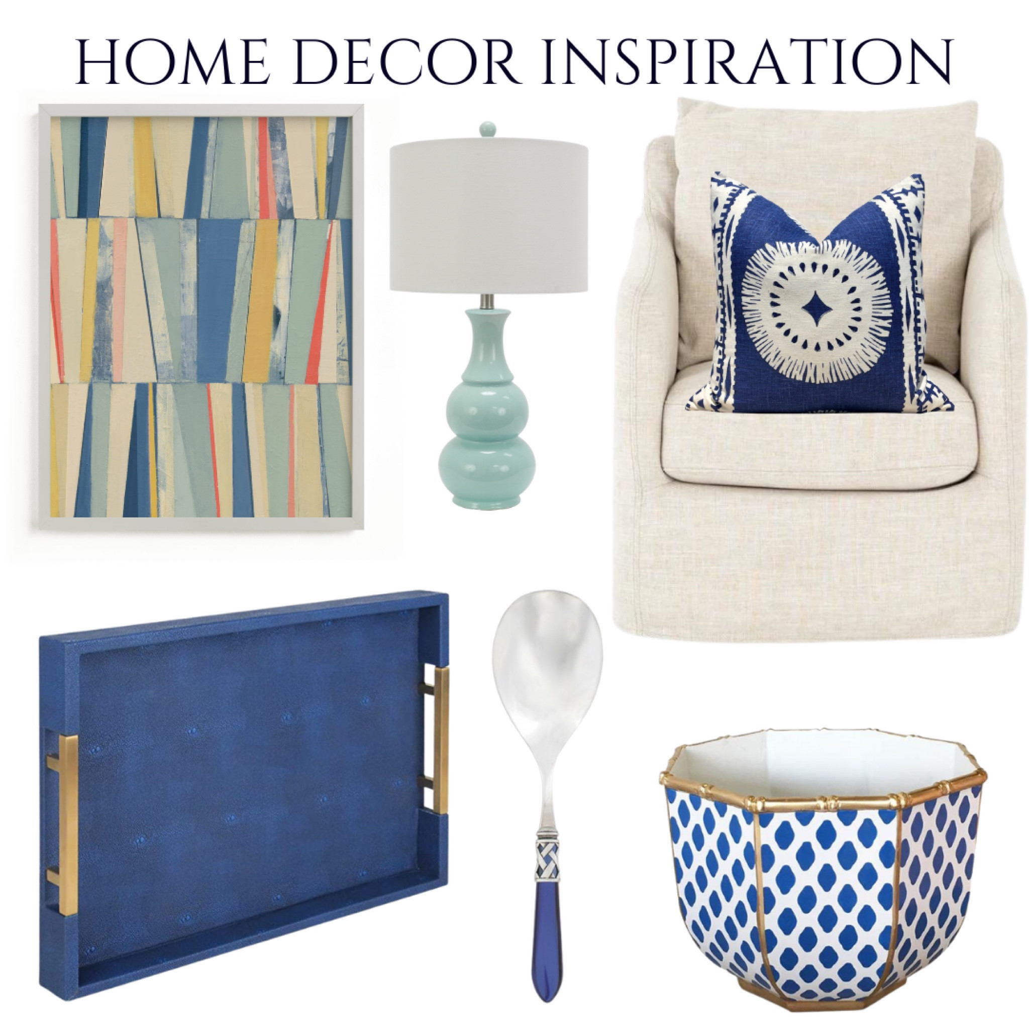 💙Loving these latest finds…the lamp comes in several colors! How pretty is that art?! 

#LTKhome #LTKFind