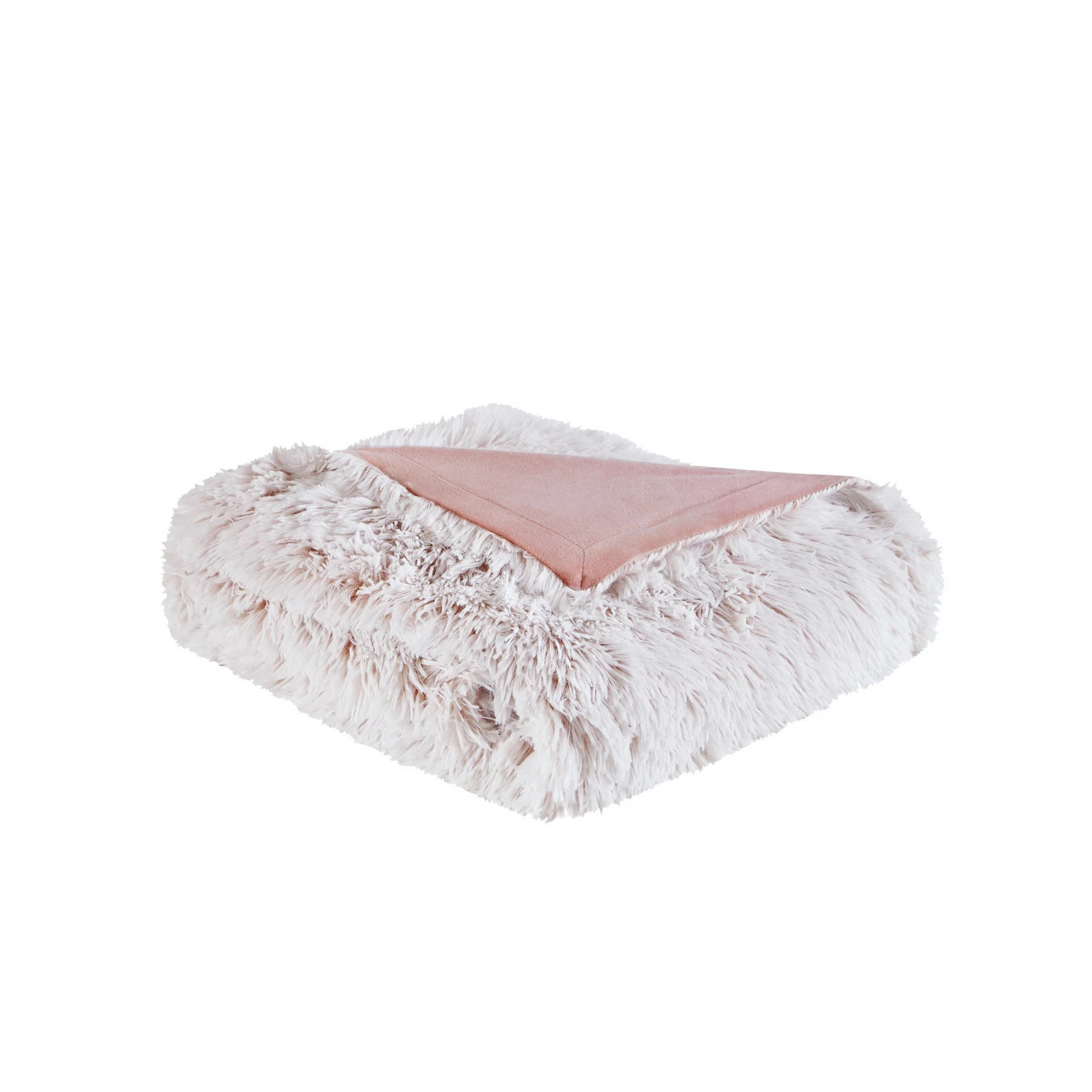 Intelligent Design Maddie Shaggy Faux Fur Throw, Pink | Kohl's