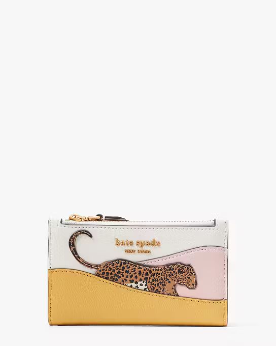 Lucy Leopard Small Slim Bifold Wallet | Kate Spade (US)