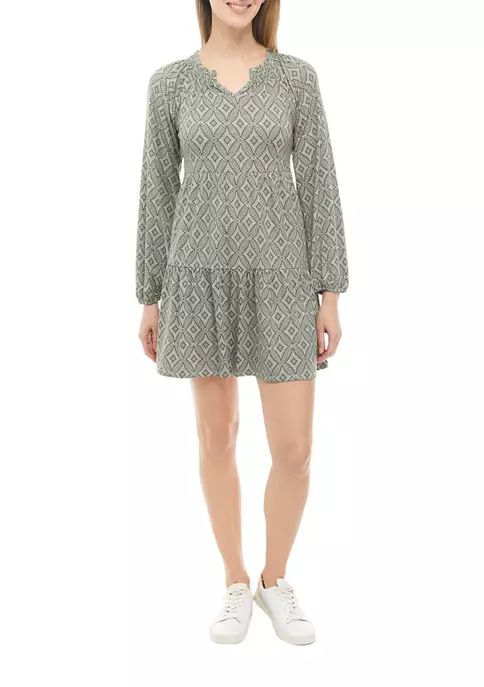 Women's Long Sleeve Tiered Julianna Crepe Dress | Belk