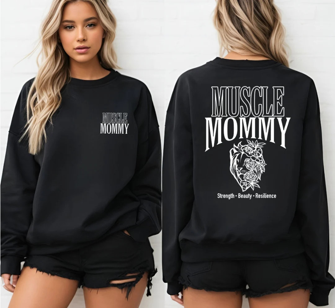 Muscle Mommy Sweatshirt Gym Sweater Muscle Mommy Era Fitness Sweater Weightlifting Sweater Lift L... | Etsy (US)