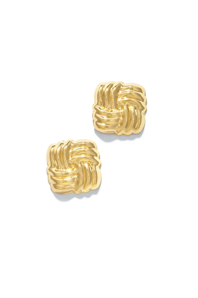 Miss Lola | Elanya Gold Statement Earring | MISS LOLA