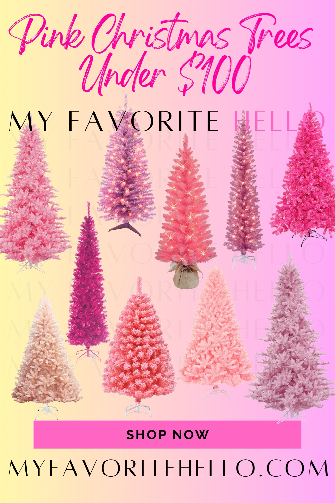 Pink Christmas trees under $100. Pink Christmas decor  

#LTKfindsunder100 #LTKHolidaySale #LTKHoliday