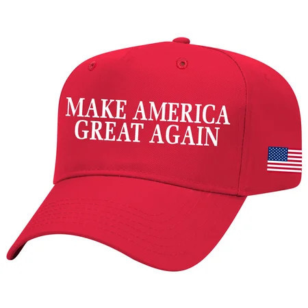 Mens Humorous Political Make America Great Again 45-47 USA Flag Embroidred Otto Baseball Cap-Red | Walmart (US)