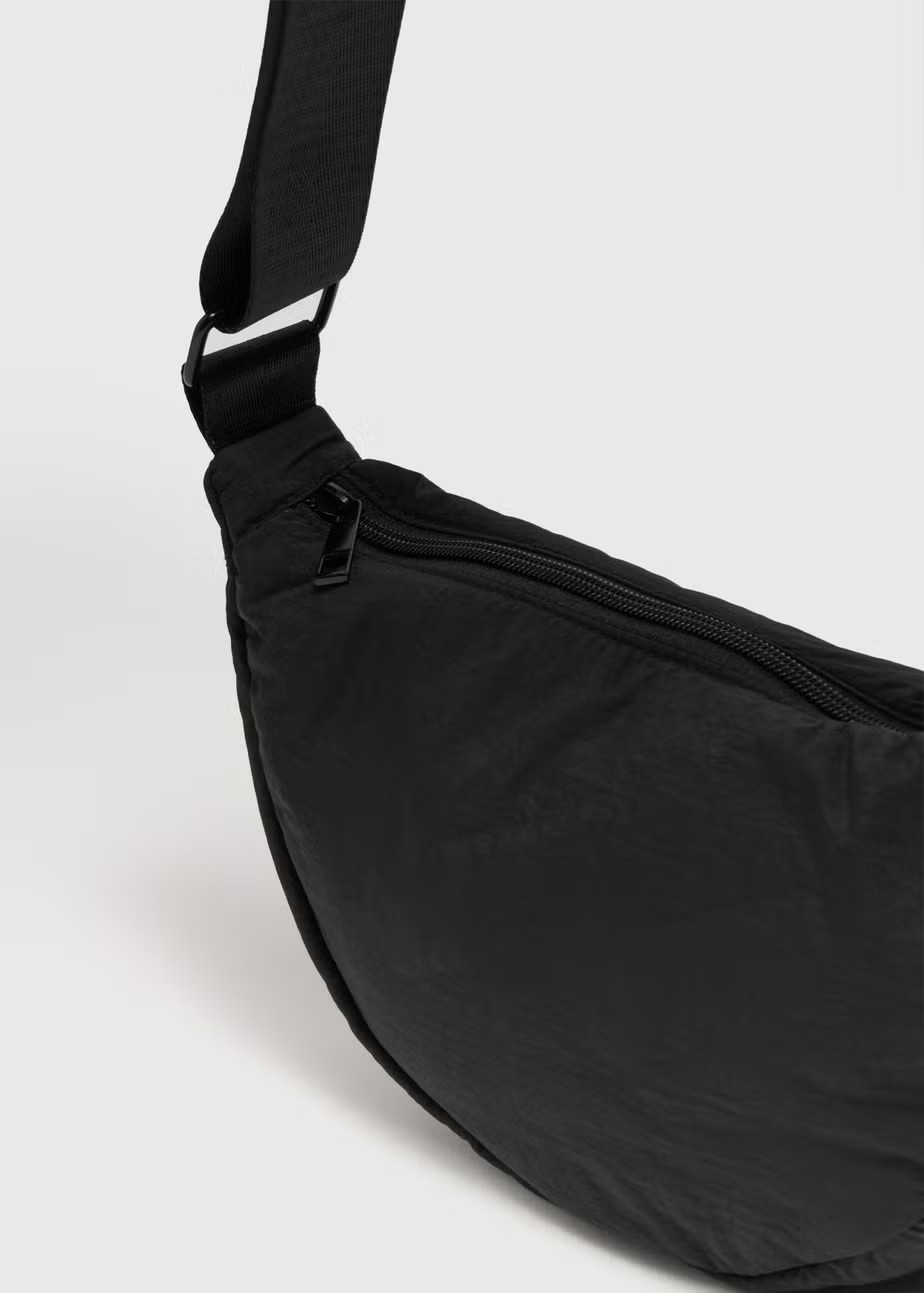 Black Cross Body Moon Bag | Matalan (UK)
