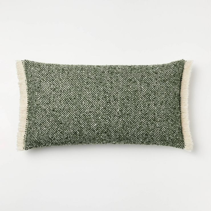 Herringbone with Frayed Edges Throw Pillow - Threshold™ designed with Studio McGee | Target