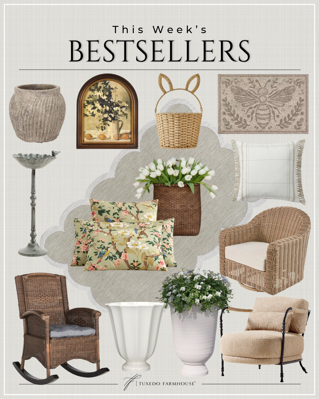 This Week's Bestsellers

Which one was your favorite?

Seasonal, home decor, accent chairs, rugs, wall art, frames, pillows, lamps, baskets, candles, books, coffee tables, ottomans, trays, bowls, consoles, accent tables
 

 #LTKSeasonal #LTKHome #LTKSaleAlert