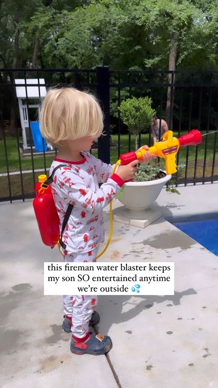 Now on sale for $5!!! Kids firehose water toy fireman backpack toy outdoor toys water play water games toddler summer toys toddler outdoor games water blaster walmart toy

#LTKKids #LTKFamily #LTKSeasonal