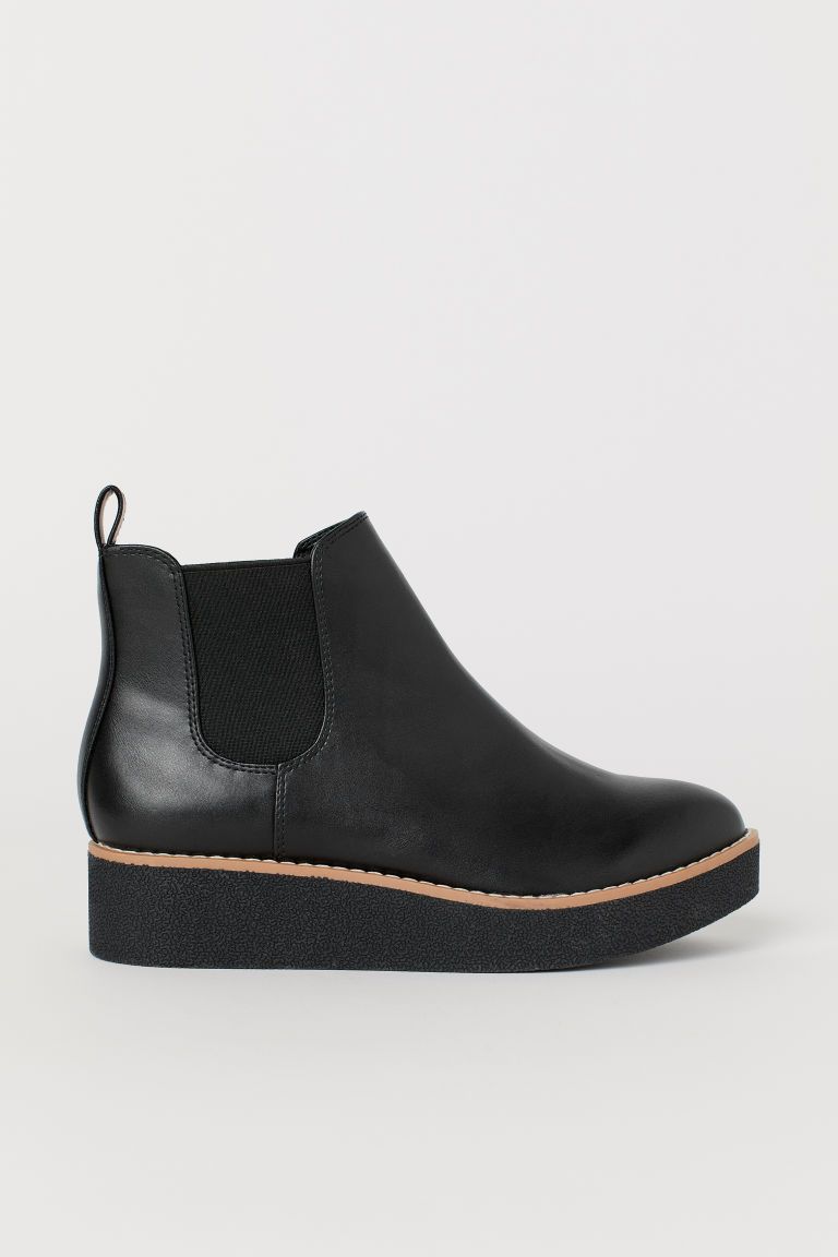 Faux Leather Ankle Boots | H&M (US)