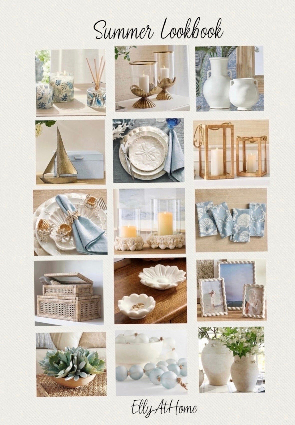 Straight from the coastal summer lookbook at Pottery Barn! New coastal, classic home styling! Shop decor, dining, entertaining collections, candleholders, vases, rug, frames, hurricane holders, candles & more! Pottery Barn Some selections on sale! @Pottery Barn

#LTKdayinmylife #LTKHome #LTKSaleAlert