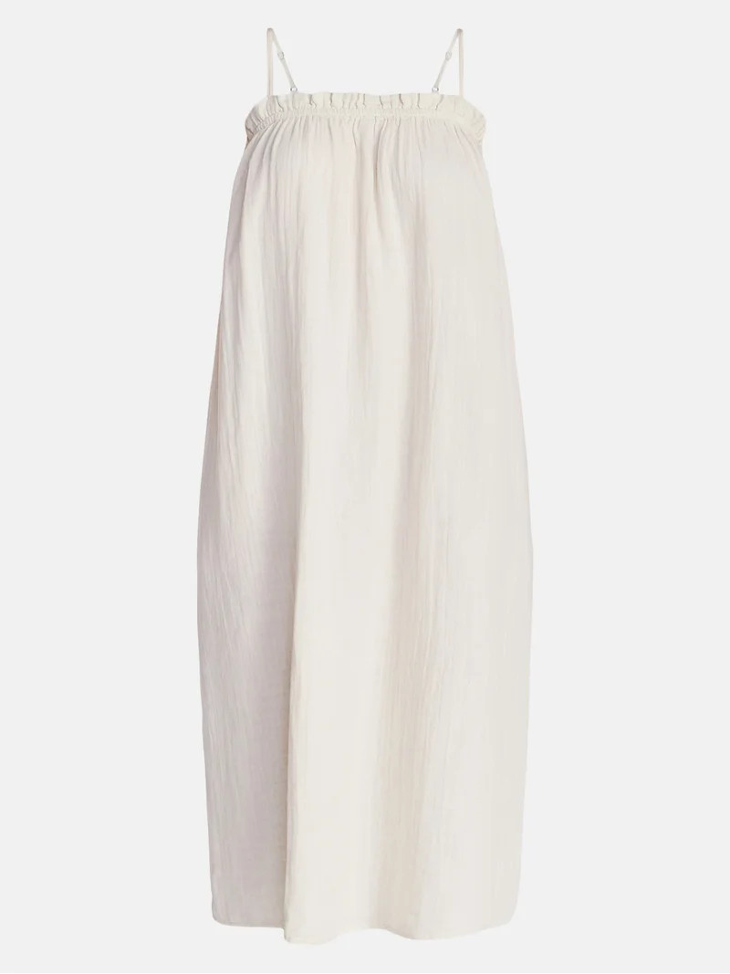 Time and Tru Women's Sleeveless Double Cloth Cotton Midi Dress, Sizes XS-XXXL | Walmart (US)