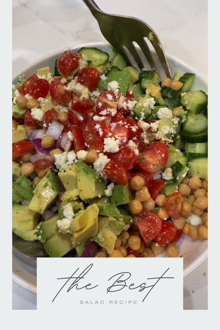 My favorite salad to make (and eat)! Super easy, super delicious and perfect for lunch or a dinner side. Mediterranean salad with avocado  

#LTKhome #LTKfamily #LTKSeasonal