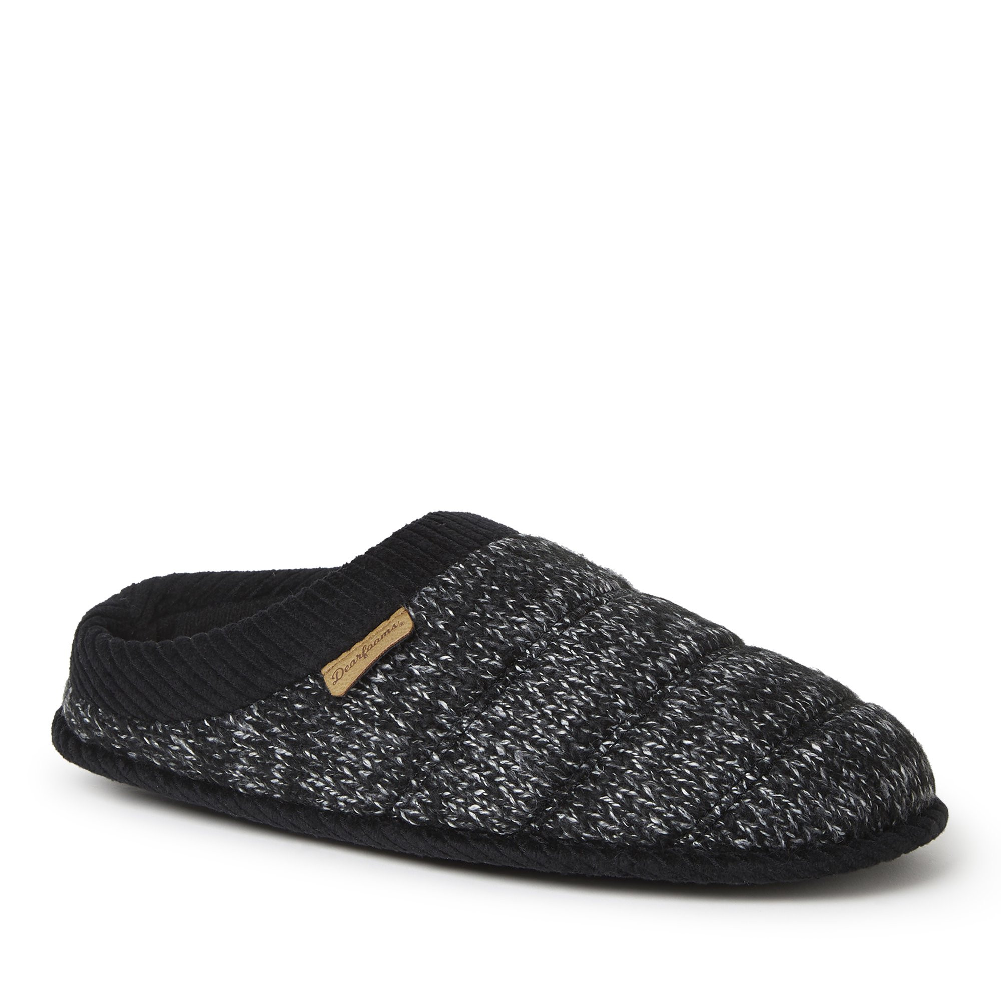 Dearfoams Men's Asher Marled Knit Clog Slipper - Walmart.com | Walmart (US)