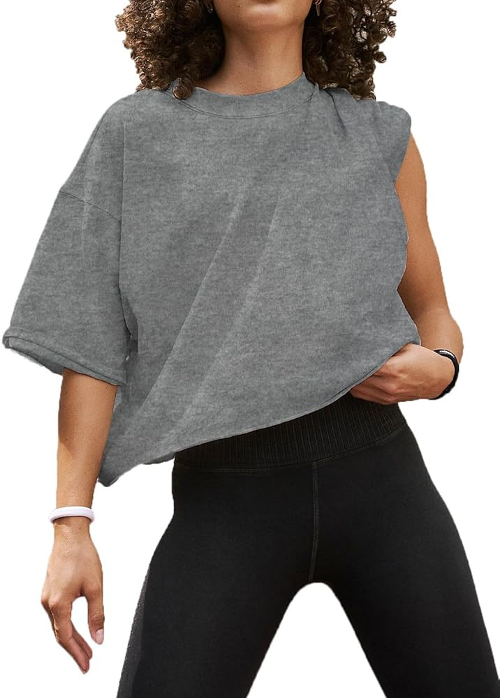 Women's Summer Short Sleeve Crop Tops Casual Basic Cotton Athletic Yoga Running T-Shirts | Amazon (US)