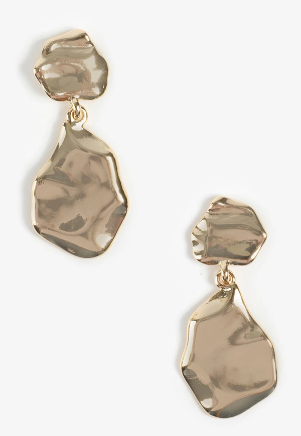 Gold Hammered Teardrop Earrings | Maurices