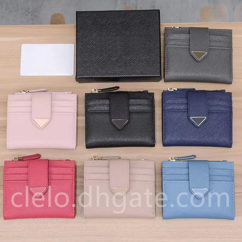 Design Purse Wallet Women's Card Bag with Logo Buckle Clip Card Bag 7 Colors 8848 | DHGate