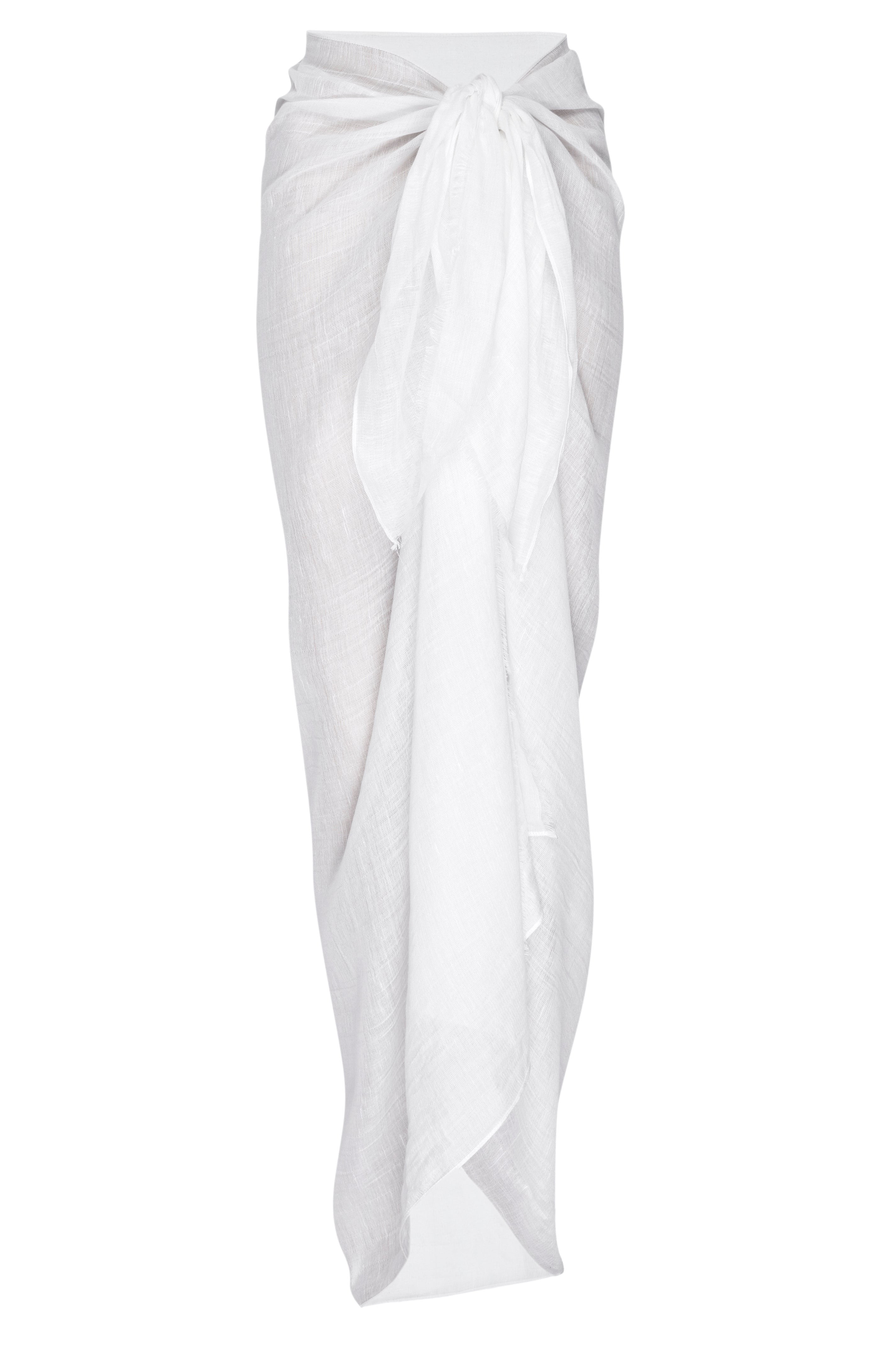 St. Tropez Sarong - White Crinkle Linen | Monday Swimwear