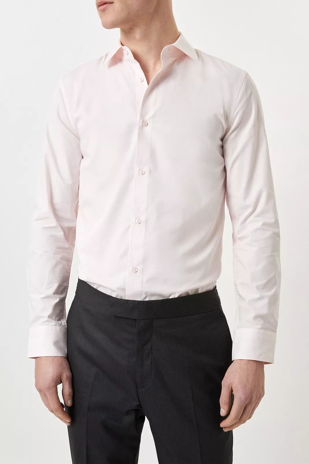 Buy Pink Skinny Fit Long Sleeve Easy Iron Shirt for GBP 30.00 | Burton UK | Burton UK