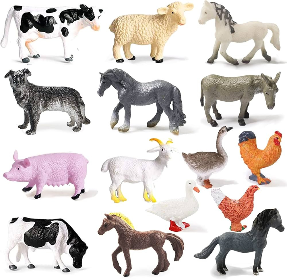 15 Pcs Mini Figures Toys Realistic Farm Animal Figurines, Plastic Learning Educational Playset An... | Amazon (US)