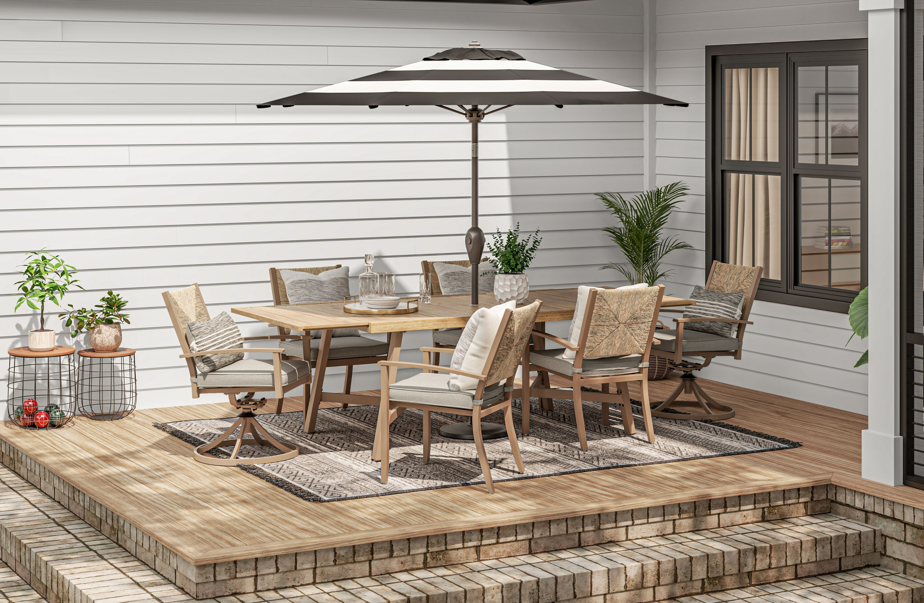 allen + roth Townsend 7-Piece Patio Dining Set at Lowes.com | Lowe's