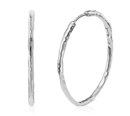 Sterling Silver Siren Muse Large Hoop Earrings | Monica Vinader (US)