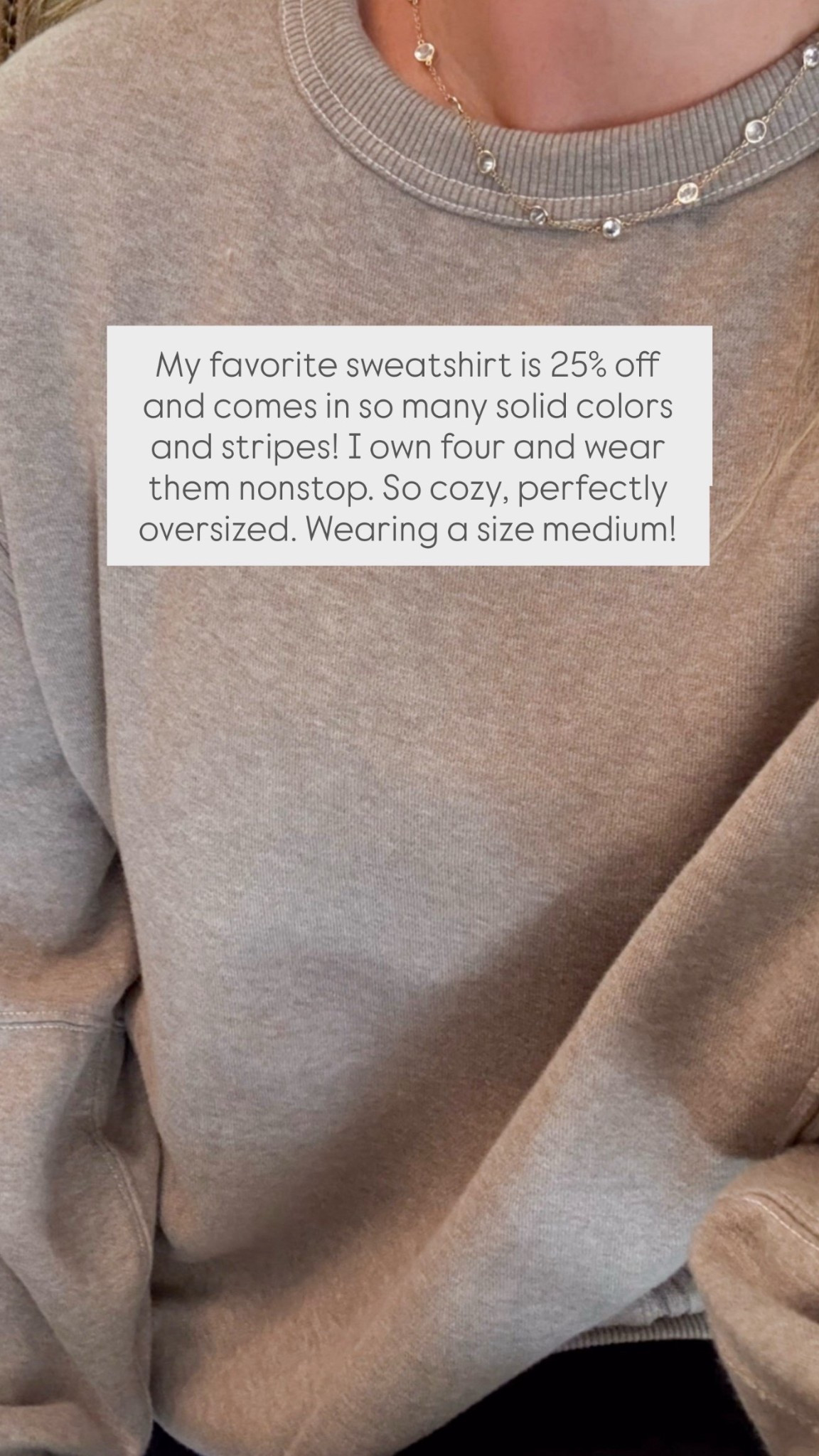 My favorite sweatshirt is 25% off and comes in so many solid colors and stripes! I own four and wear them nonstop. So cozy, perfectly oversized. Wearing a size medium!

#LTKGiftGuide #LTKSaleAlert #LTKFindsUnder50
