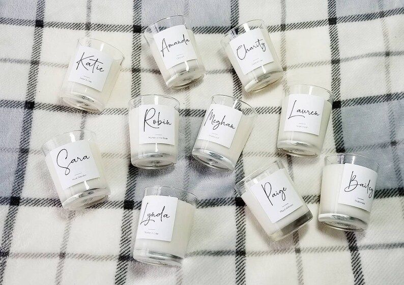 Personalized Natural Plant-Based Soy Candles for Christmas Stocking Stuffers,  Bridesmaid Gift, B... | Etsy (US)