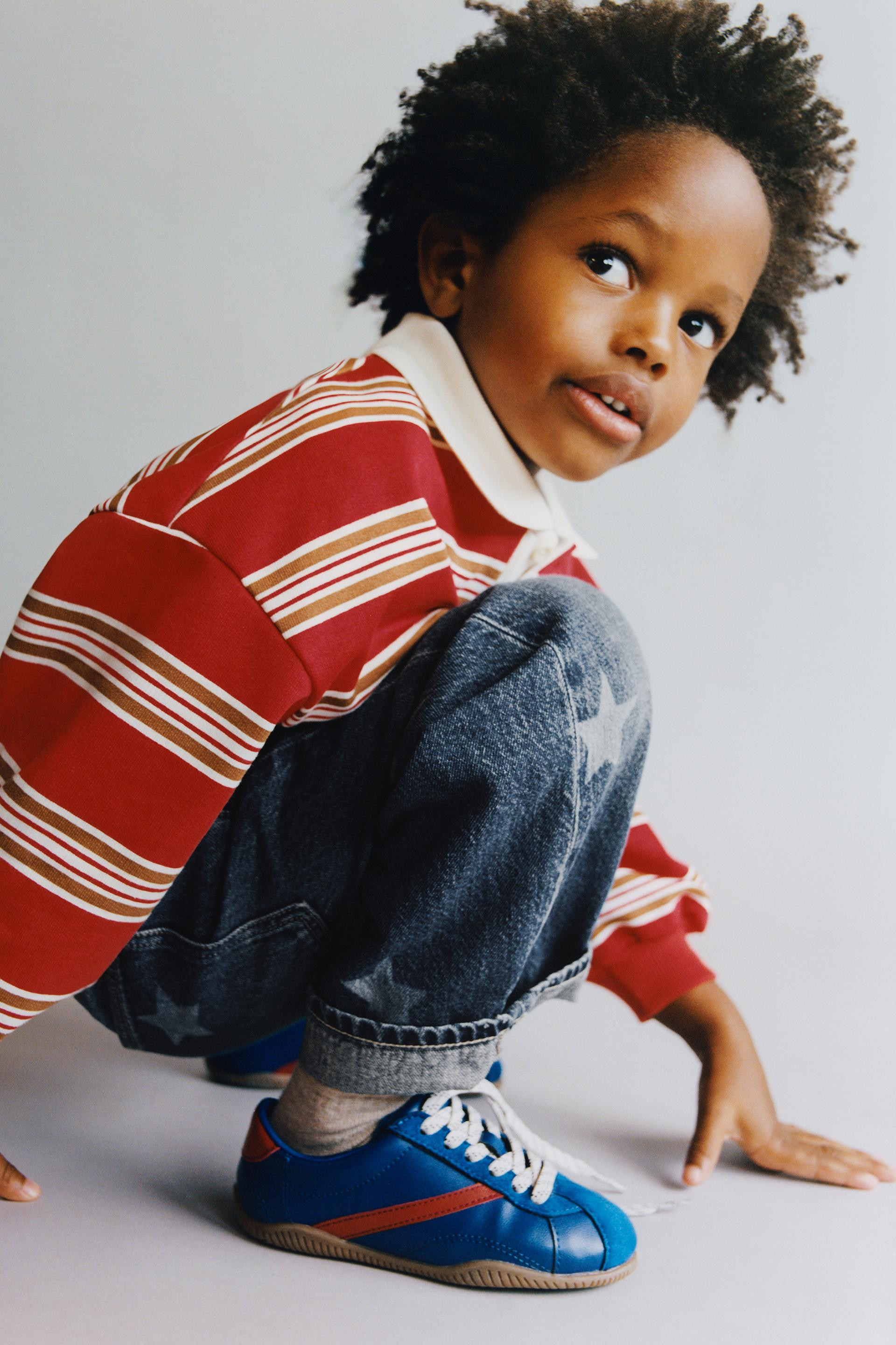 Zara - Mickey Mouse © Disney Striped Polo Sweatshirt - Burgandy Mars - 1½ Years (33,9 Inches) - Kids | Zara US