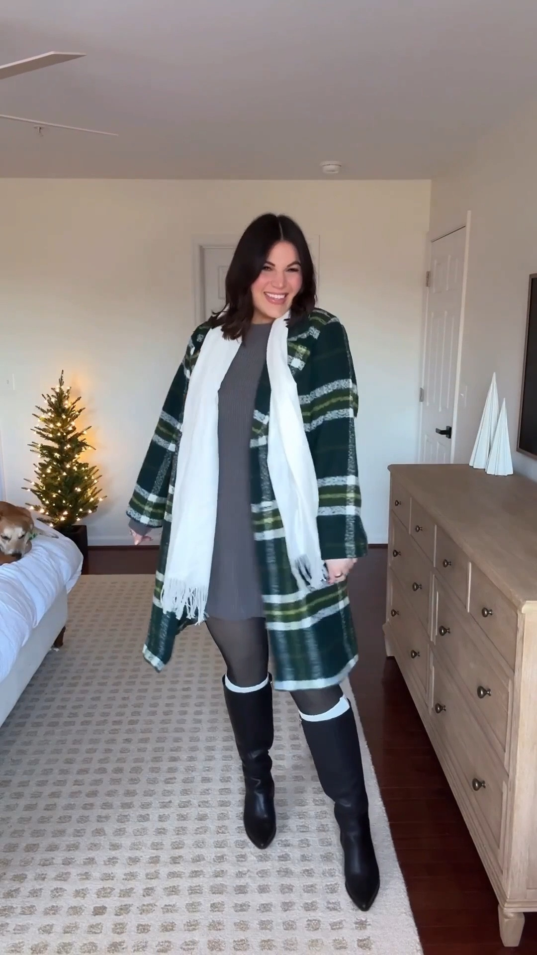 Midsize holiday outfit for a Christmas market! Today I spent the day at the Baltimore Christmas market + here is what I wore! It was chilly out today 🥶 so I had to add on all the layers!

Bralette - xl
Panties - xl
Fleece lined tights - large/xl 
Sweater dress - large 
Jacket - xl
Boots - 10 wide calf 



#LTKMidsize #LTKSeasonal #LTKHoliday
