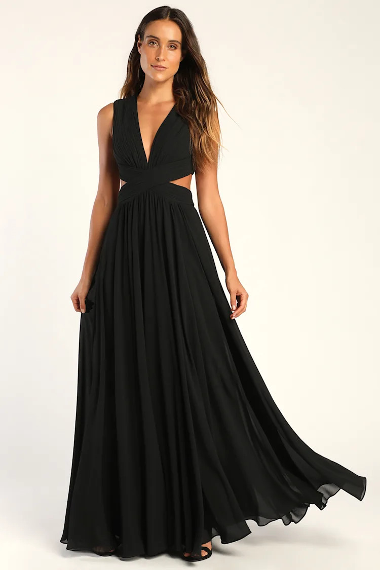 Vivid Imagination Black Cutout Maxi Dress | Lulus (US)